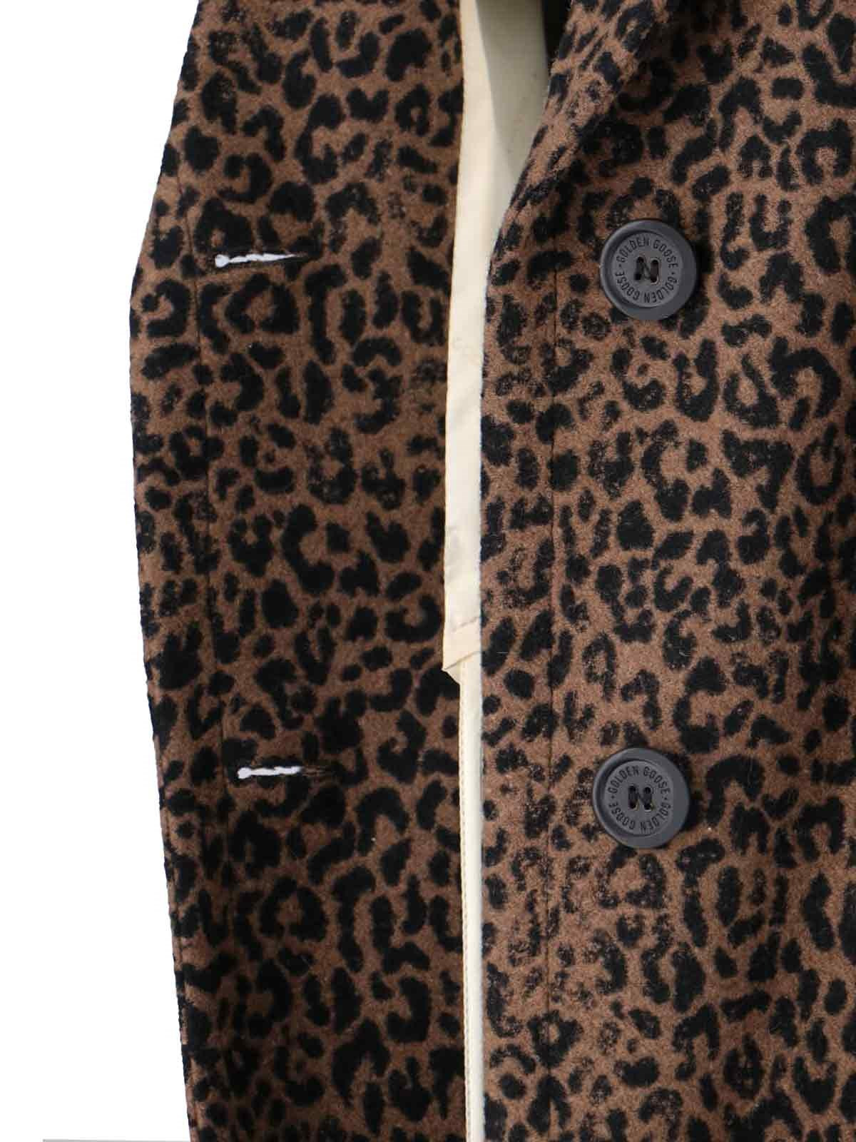 ANIMALIER PRINT SINGLE-BREASTED COAT - 5
