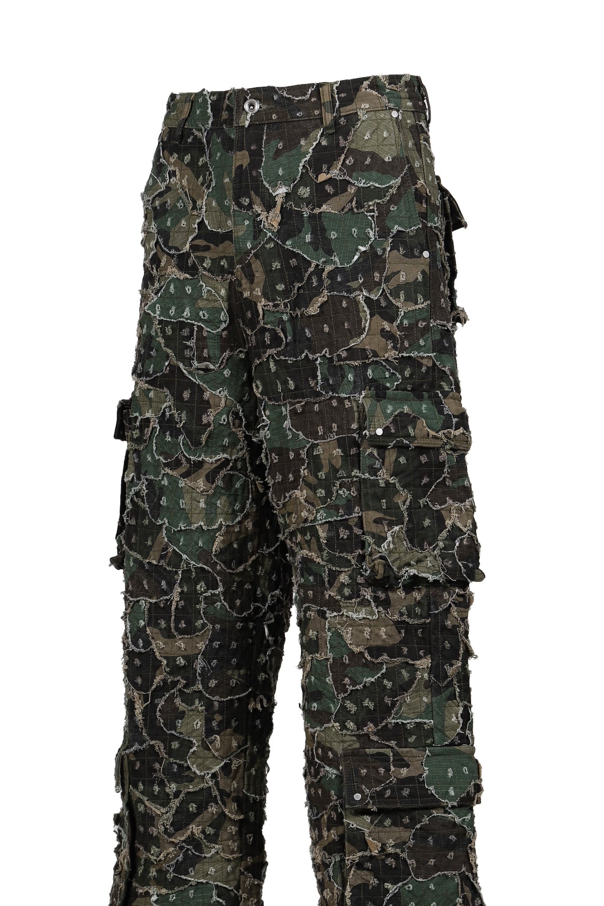 MICRO DISTRESSED CARGO PANT / OLV - 4