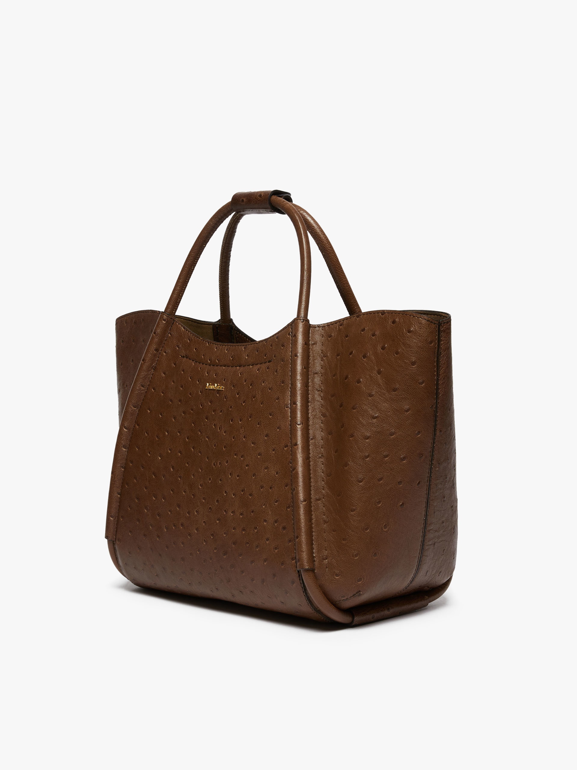 MARINSOSTRICH Small ostrich-print leather Marine Bag - 2
