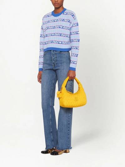 Miu Miu Miu Wander matelassé regenerated nylon hobo bag outlook