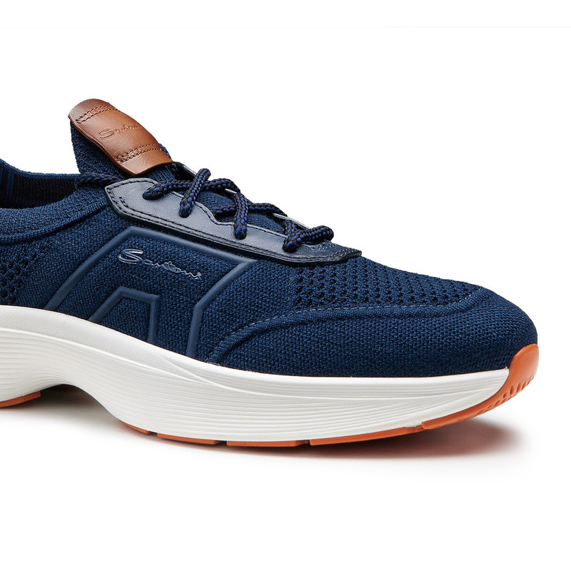 Men's blue stretch knit Easy Bounce sneaker 5