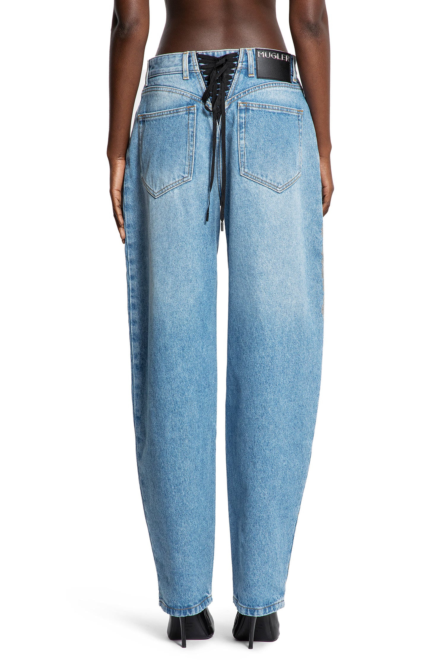 Laced-Up-Wide-Leg-Jeans - 3
