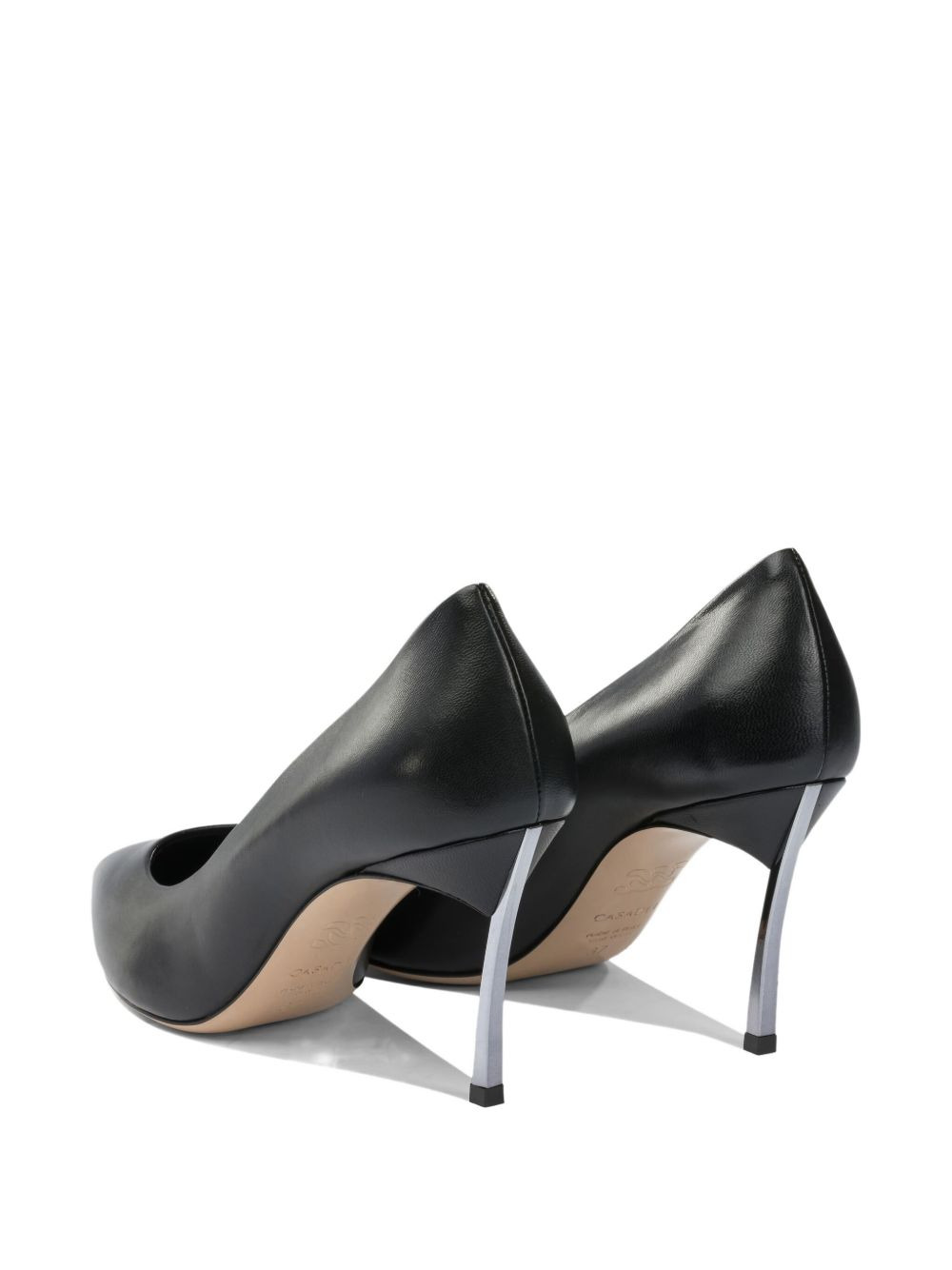 leather heeled pumps - 5