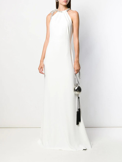 Alexander McQueen Crystal knot halterneck dress outlook