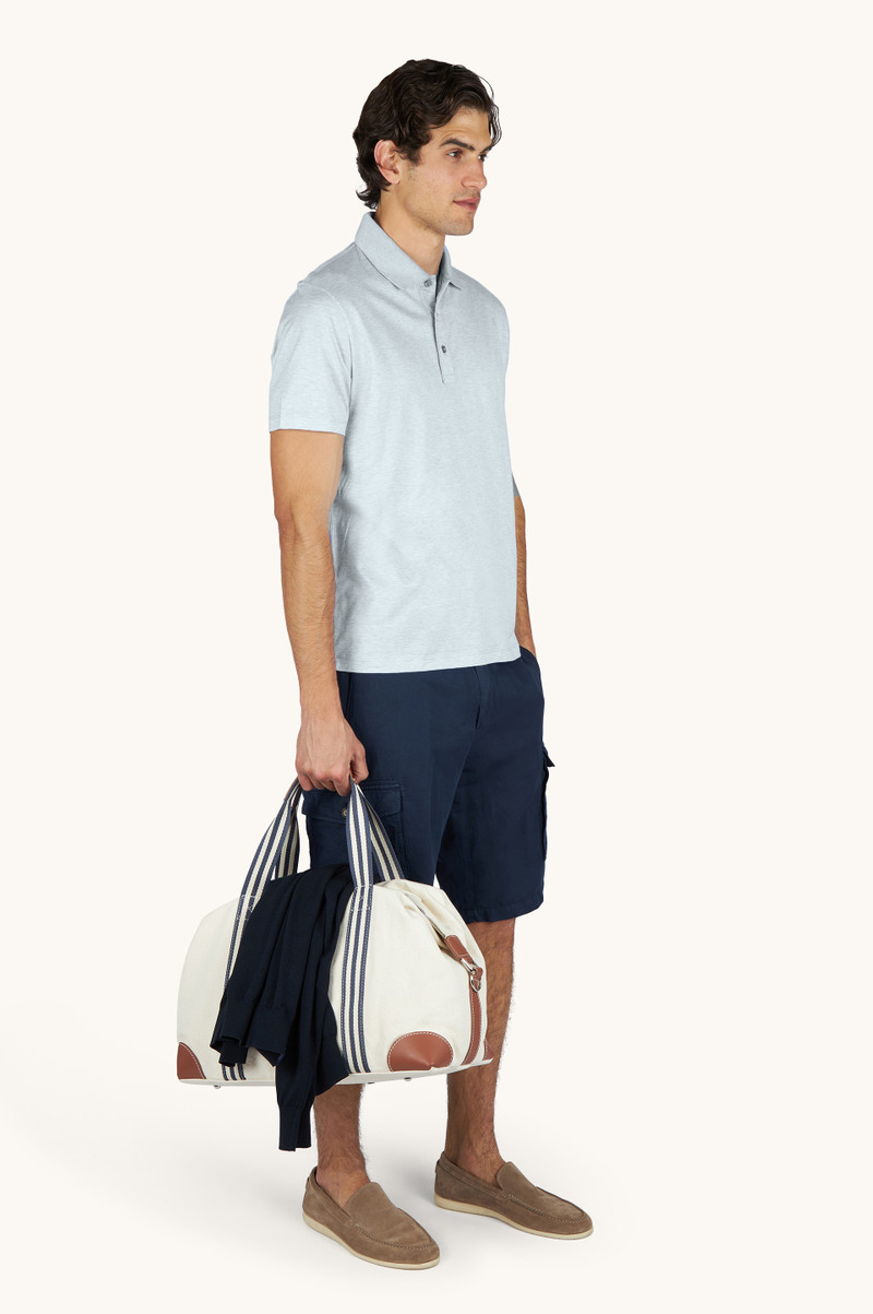 Paul & Shark POLO SHIRT IN DOUBLE MERCERISED COTTON JERSEY WITH LINEN DETAILS outlook
