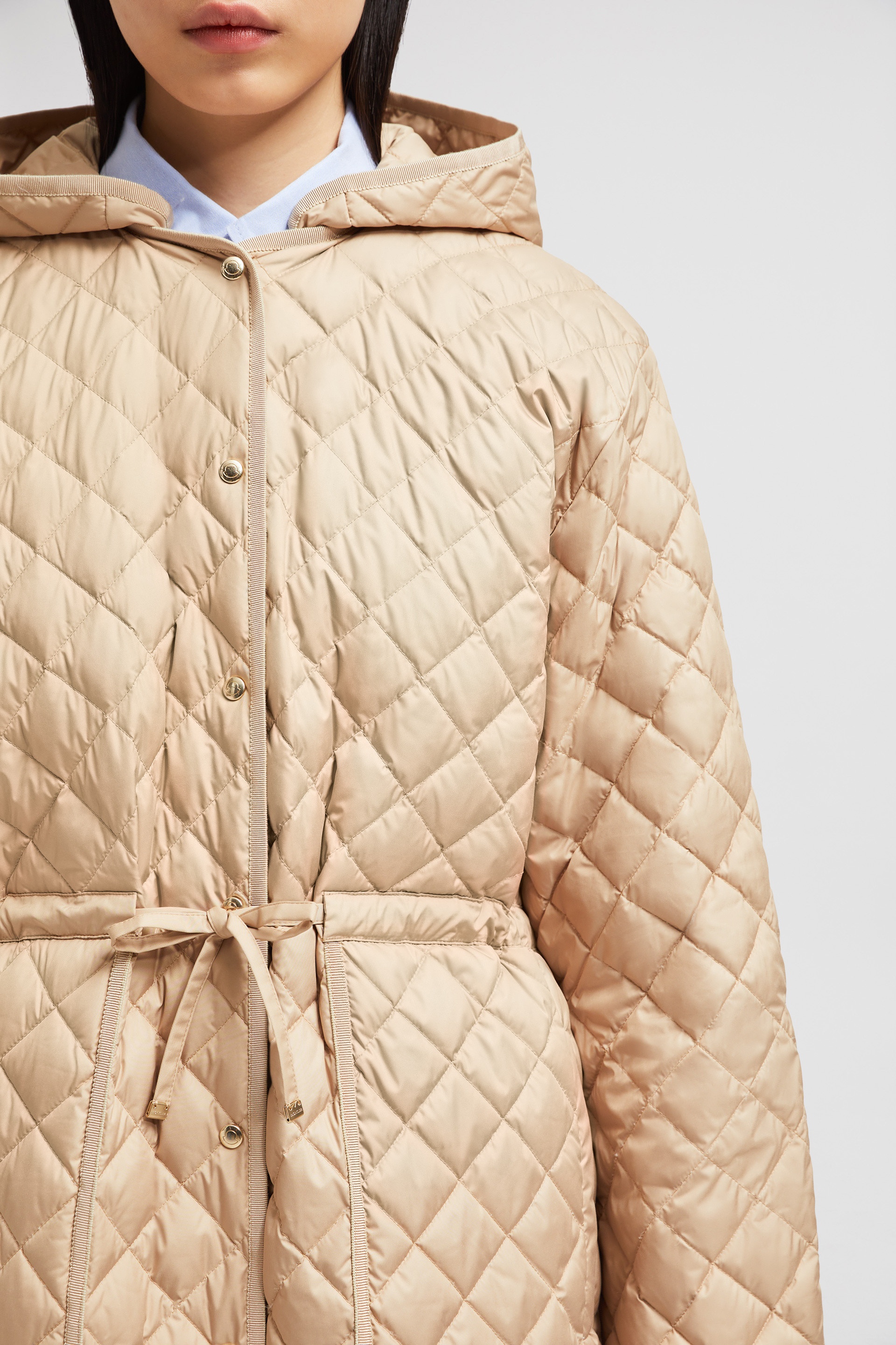 Etelan Hooded Diamond-Quilted Long Down Jacket - 7