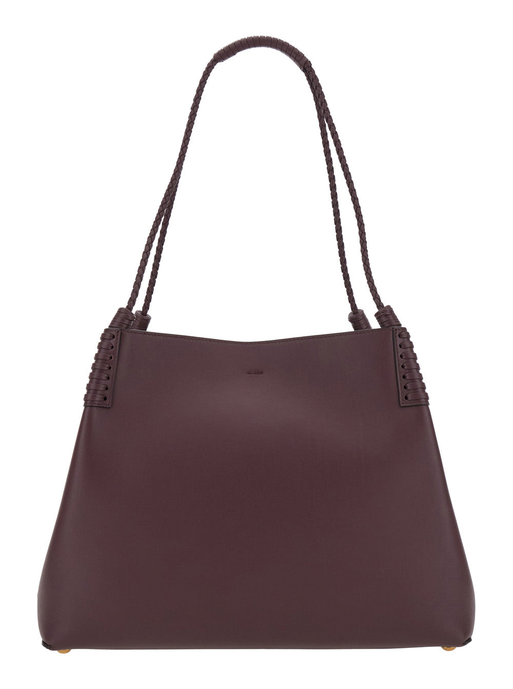 Etro Women 'Libra' Bordeaux Big Shoulder Bag With Logo Embroidery On The Front And Braided Handles I - 4