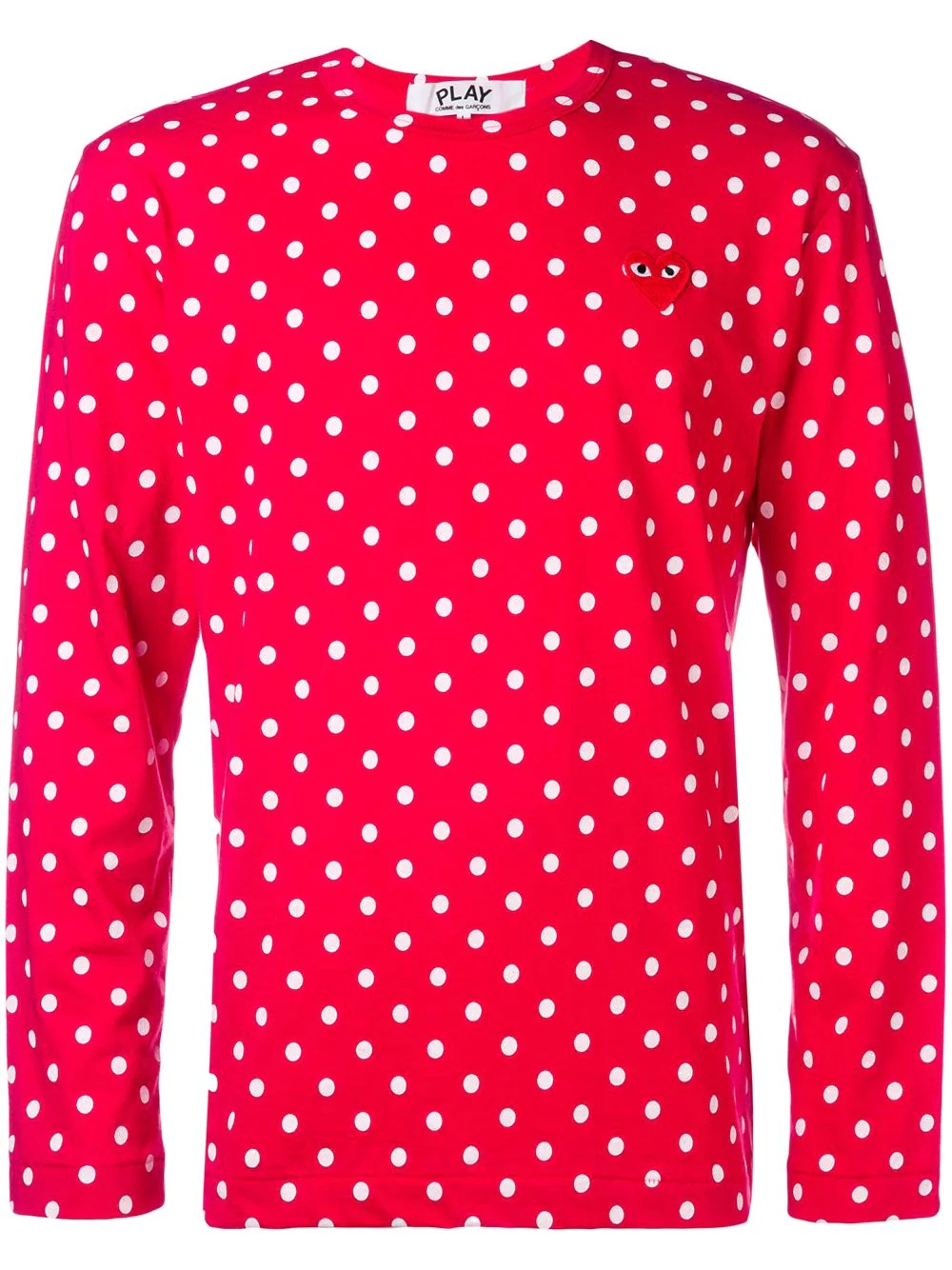 long sleeve polka-dot T-shirt - 1