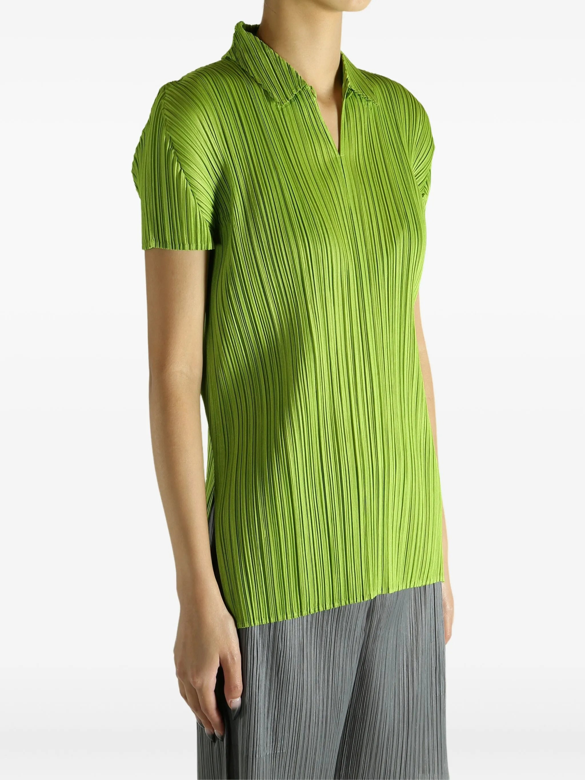 August pleated polo top - 3
