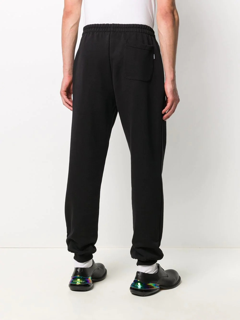 logo embroidered loose fit track pants - 4