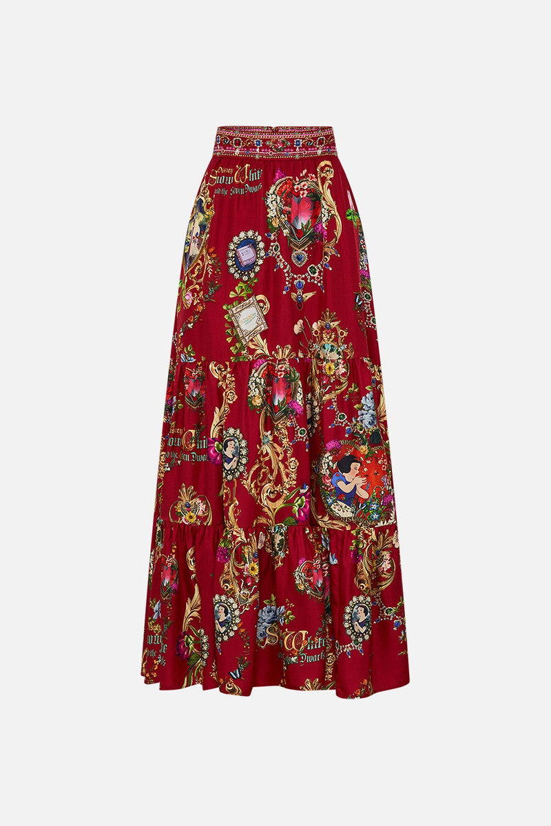 HIGH WAISTED TIERED SKIRT JUST ONE BITE SNOW WHITE 1