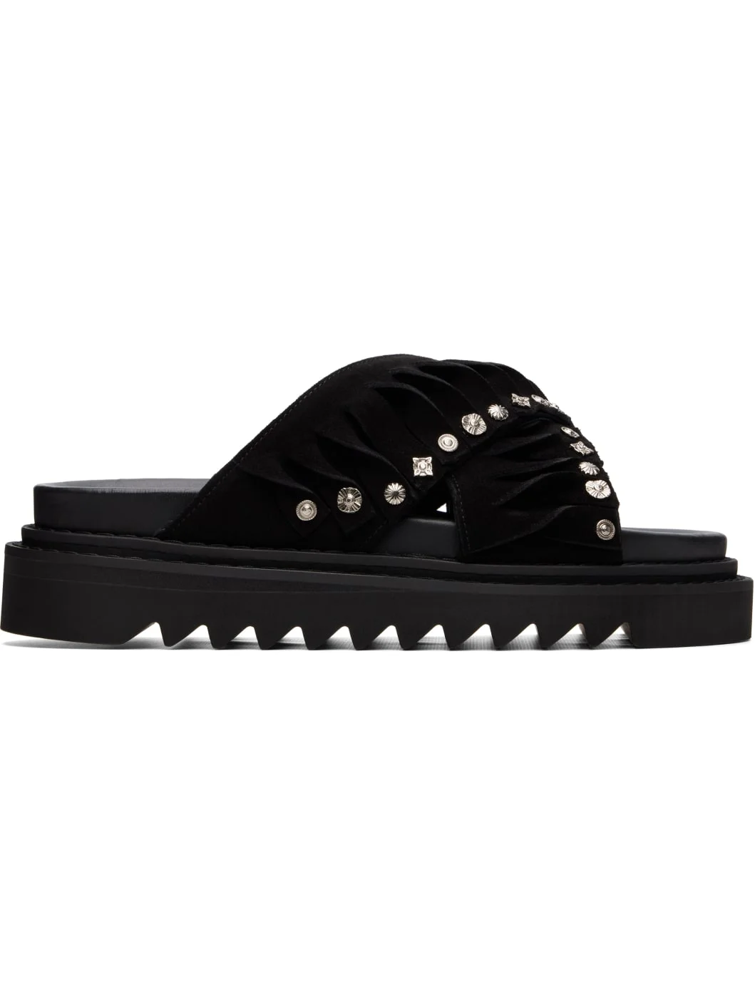 Black Suede Sandals - 1