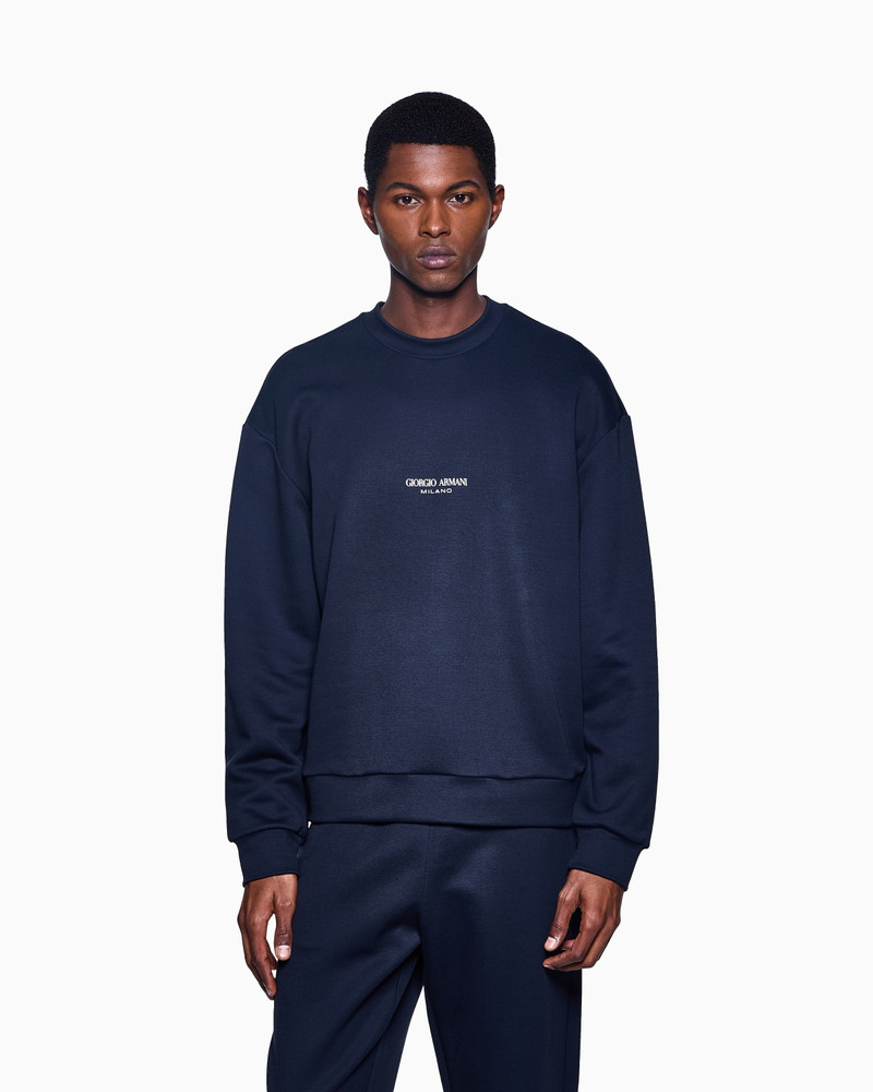 GIORGIO ARMANI MICROMODAL JERSEY CREW-NECK SWEATSHIRT outlook