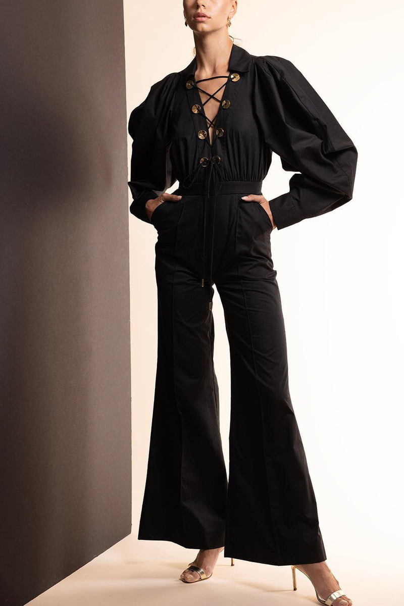 ELIE SAAB Heavy Cotton Jumpsuit outlook