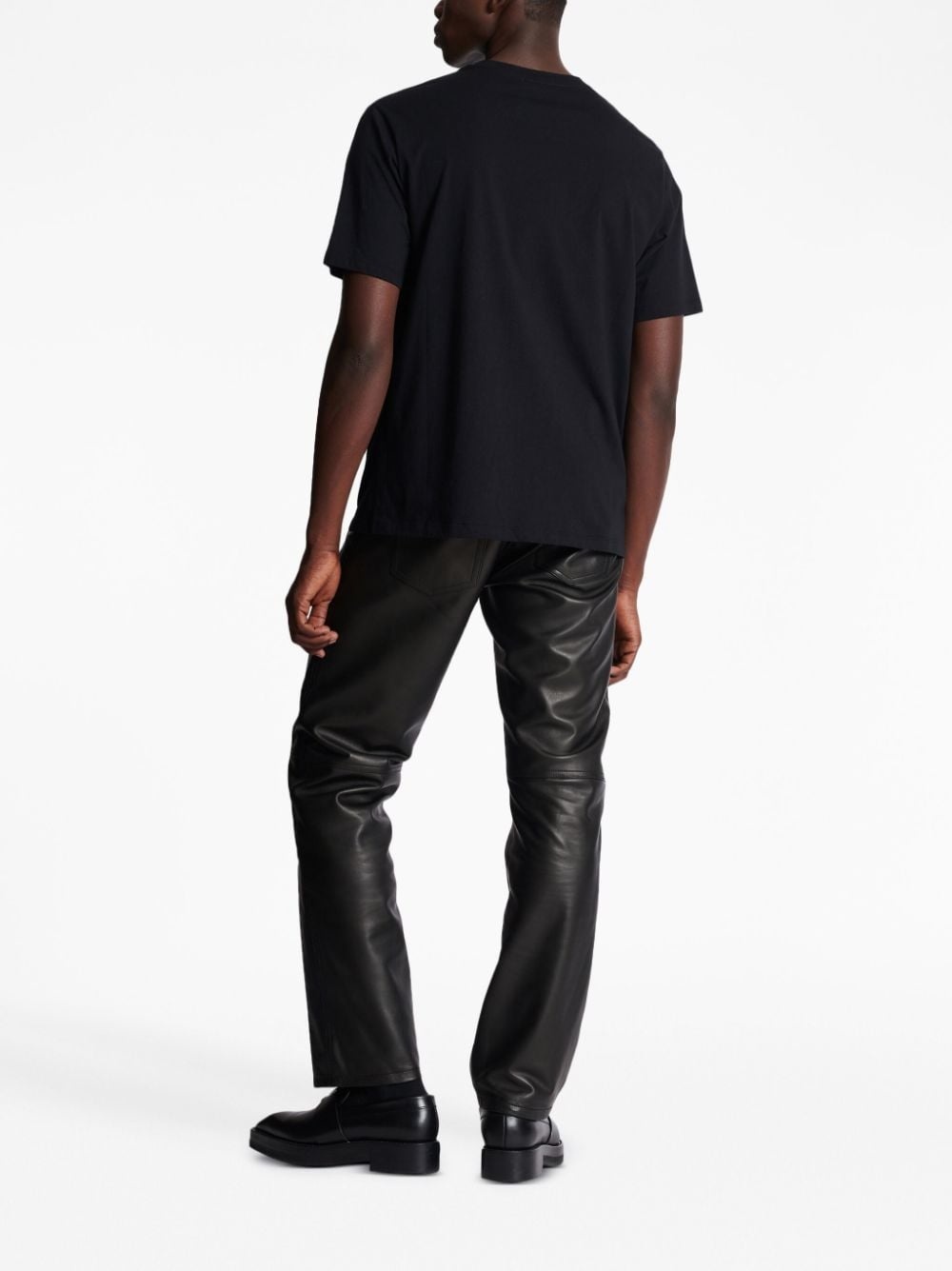 logo-embossed organic cotton T-shirt - 4