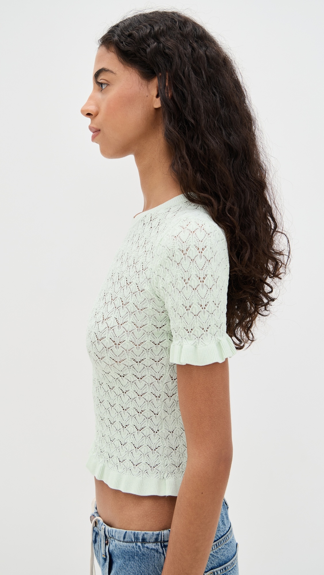 Rue Fine Gauge Knit Short Sleeve Sweater - 3