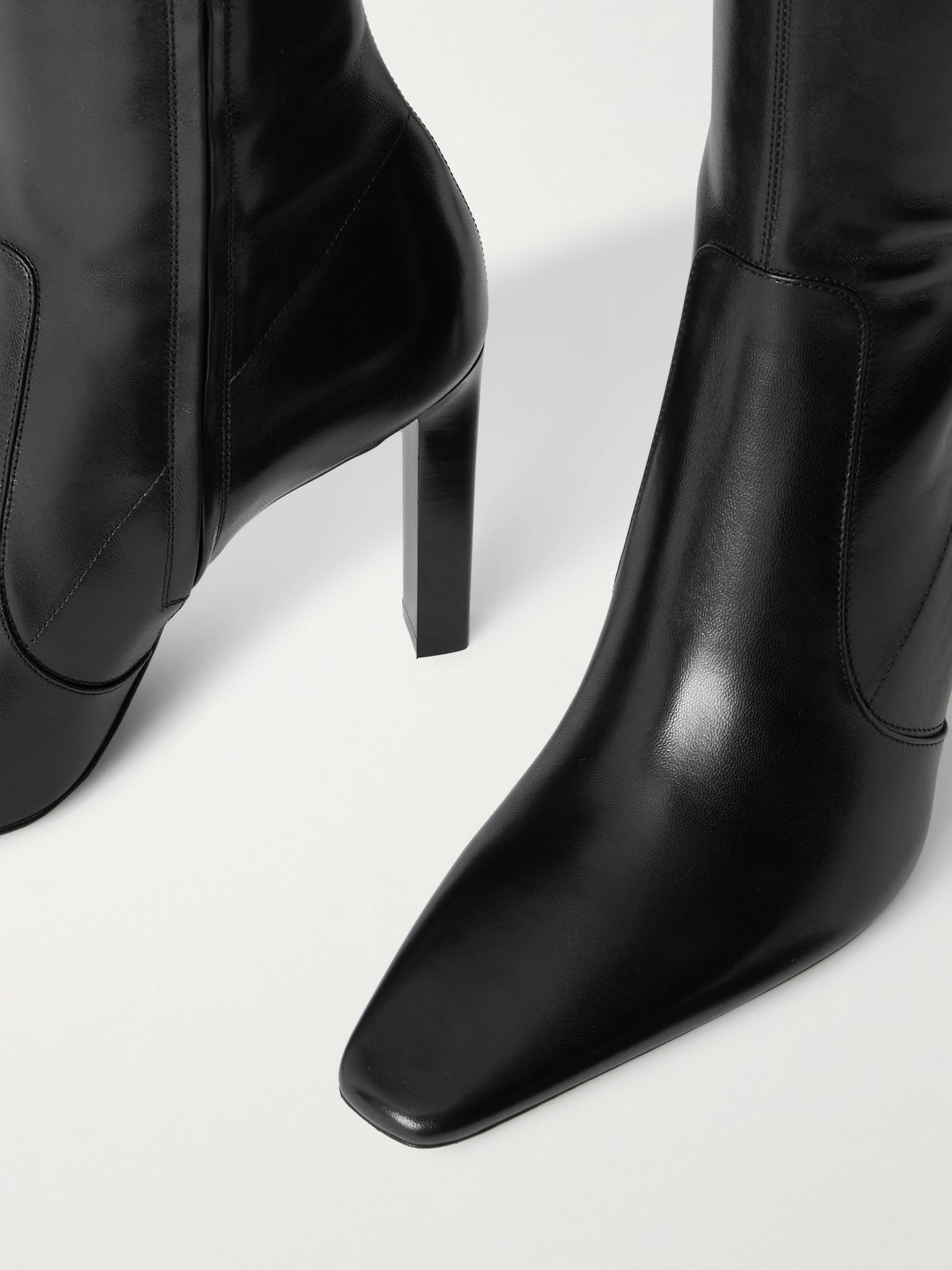 Francoise glossed-leather knee boots Black - 4