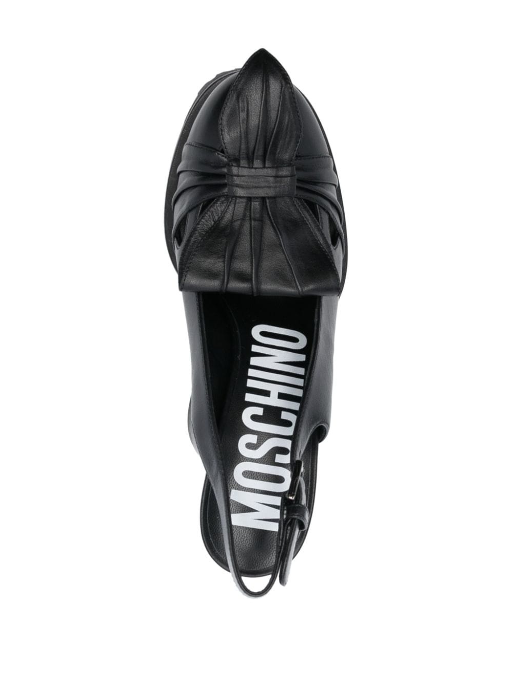 125mm leather slingback pumps - 4