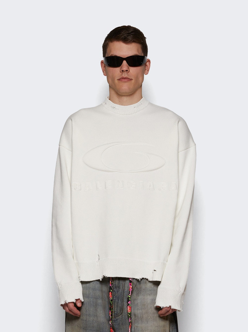 BALENCIAGA Crewneck Sweater Light Heather Grey outlook