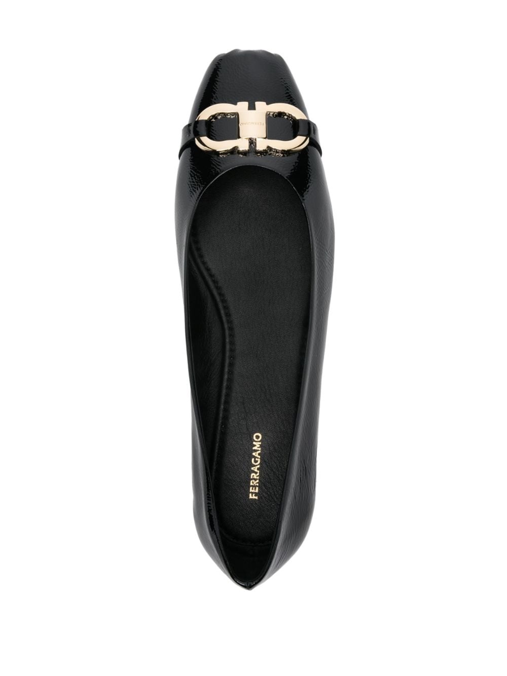 Gancini-buckle ballerina shoes - 4