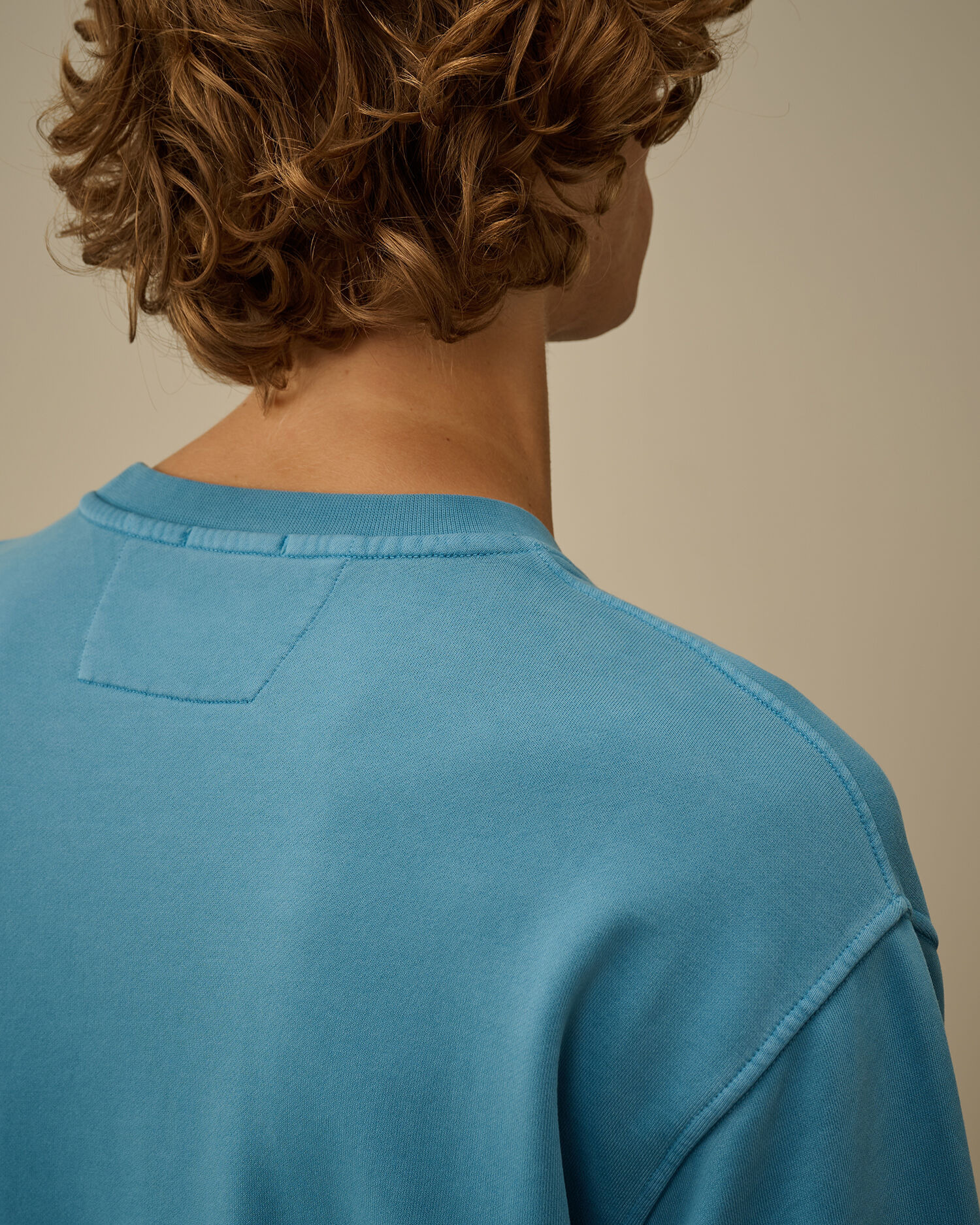 Brushed and Emerized Diagonal Fleece Crewneck Logo Sweatshirt - 6