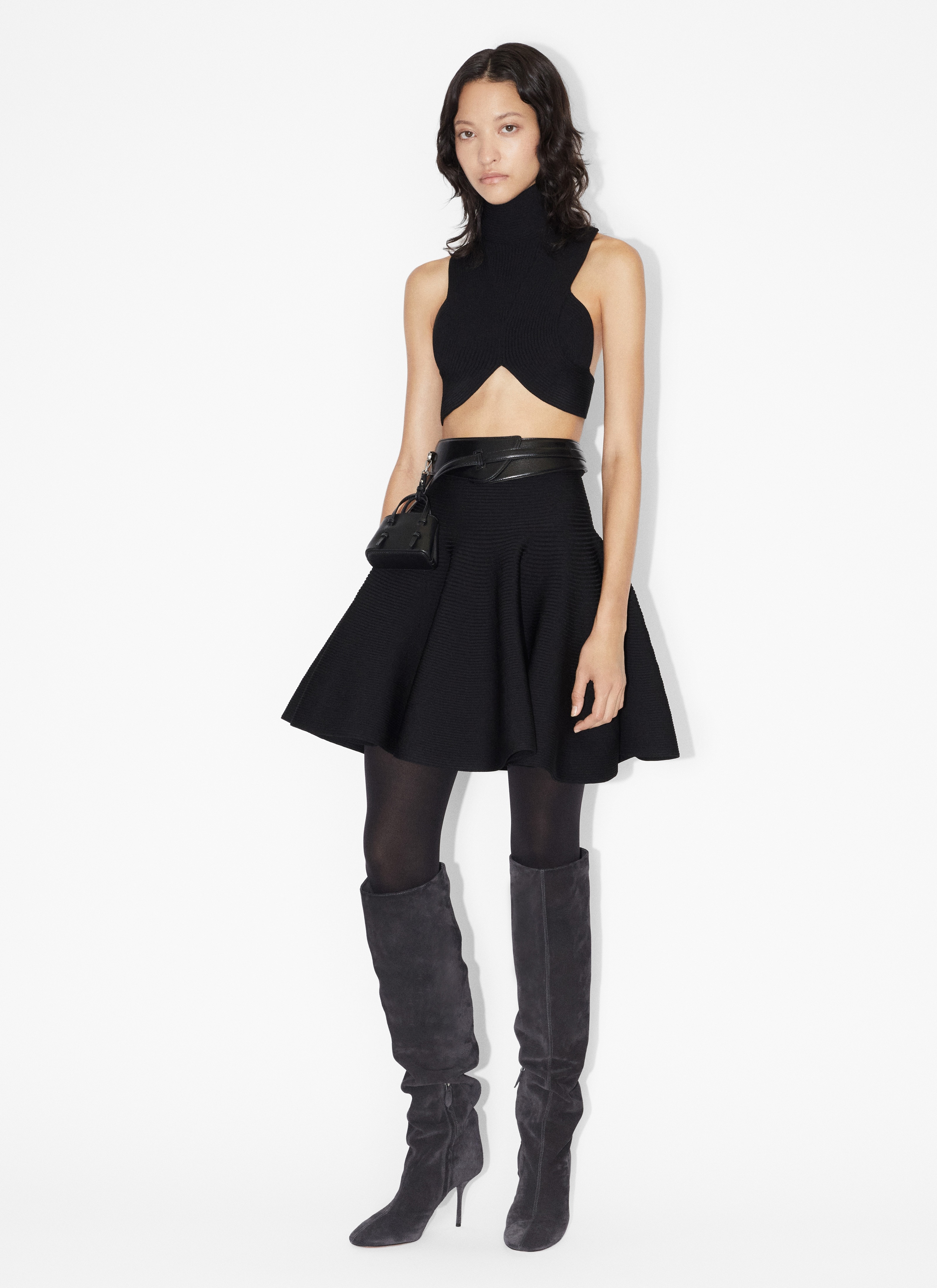 CIRCULAR RIB SKIRT - 2