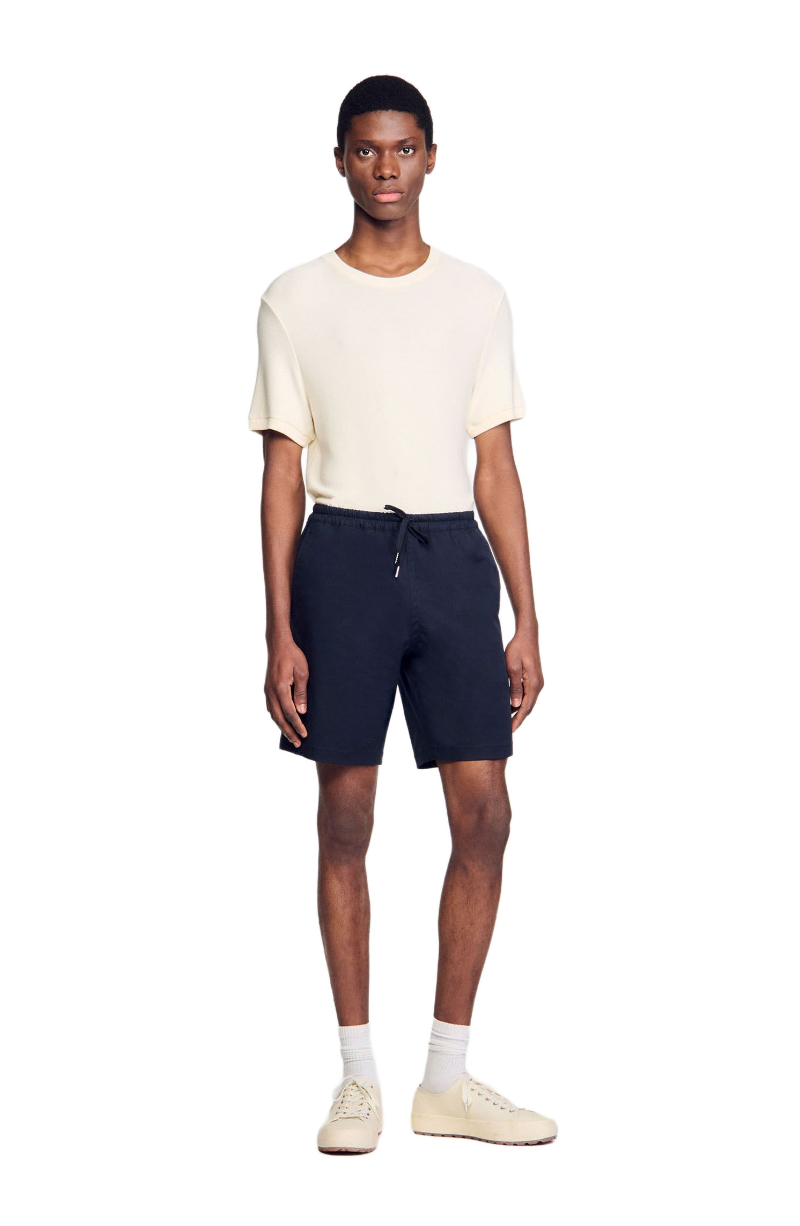 SANDRO Cotton shorts in Midnight Blue at Nordstrom - 3