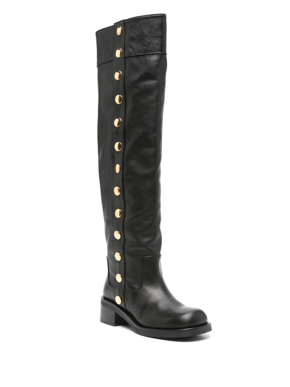 50mm stud-embellished knee boots - 2