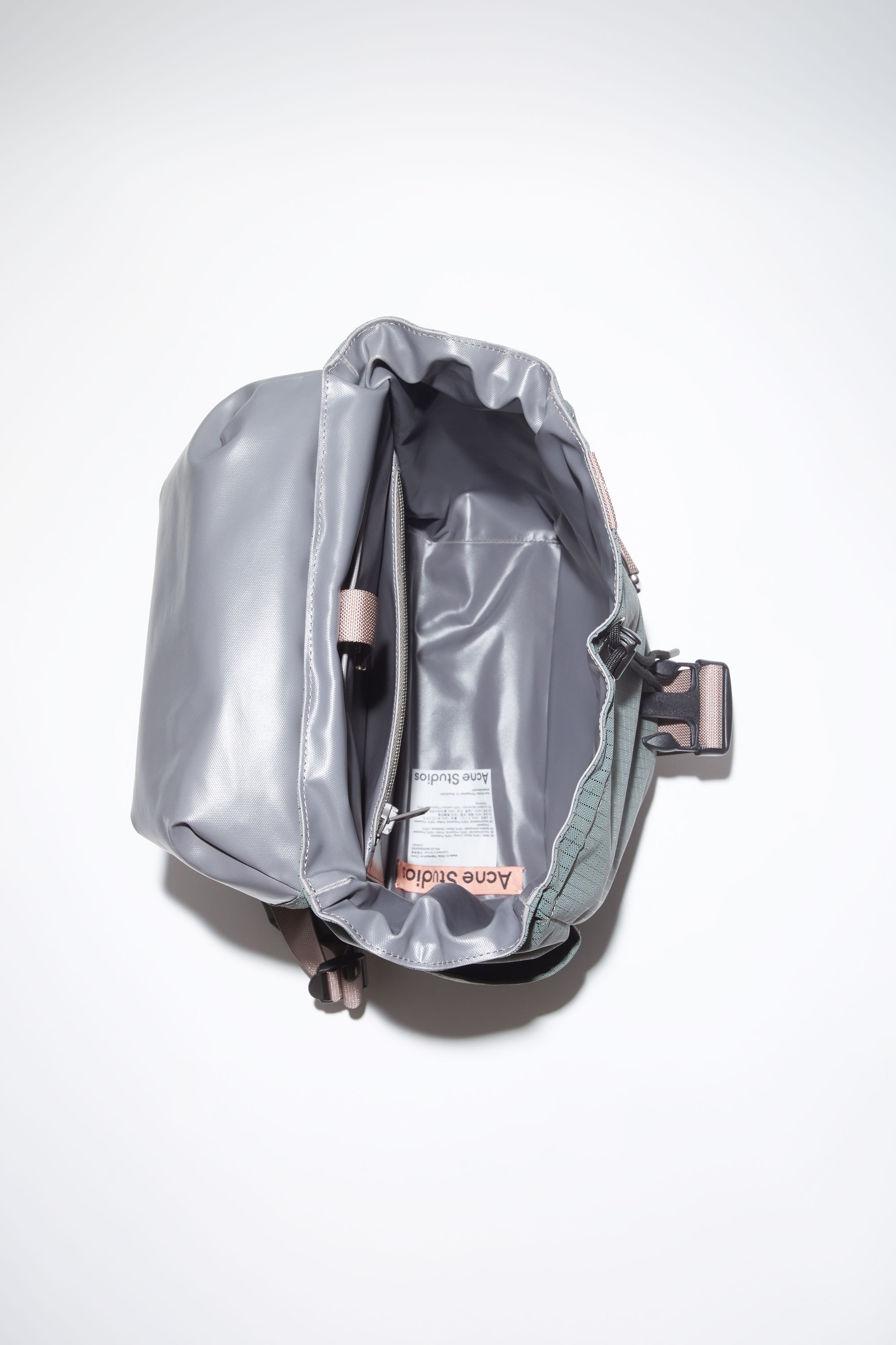 Ripstop nylon backpack - Dark grey/old pink - 4