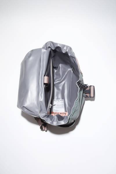 Acne Studios Ripstop nylon backpack - Dark grey/old pink outlook