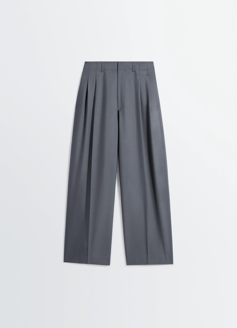 PLEATED TAILORED PANTS IN TROPICAL POLYWOOL 1