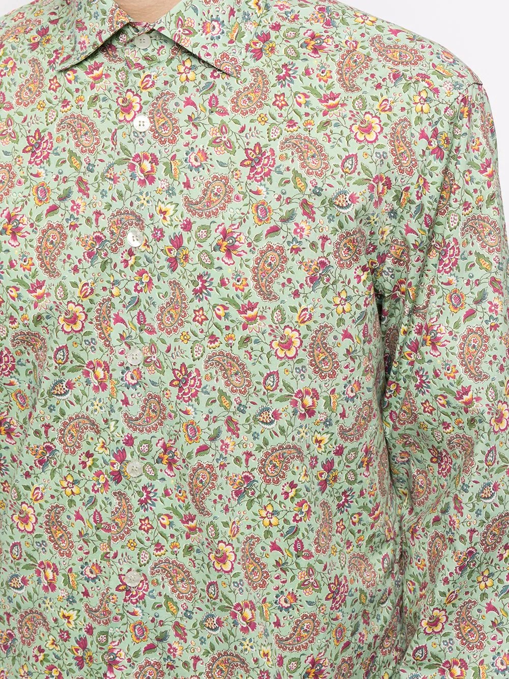 paisley print cotton shirt - 5