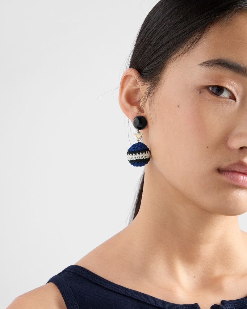 Prada Crochet earrings outlook