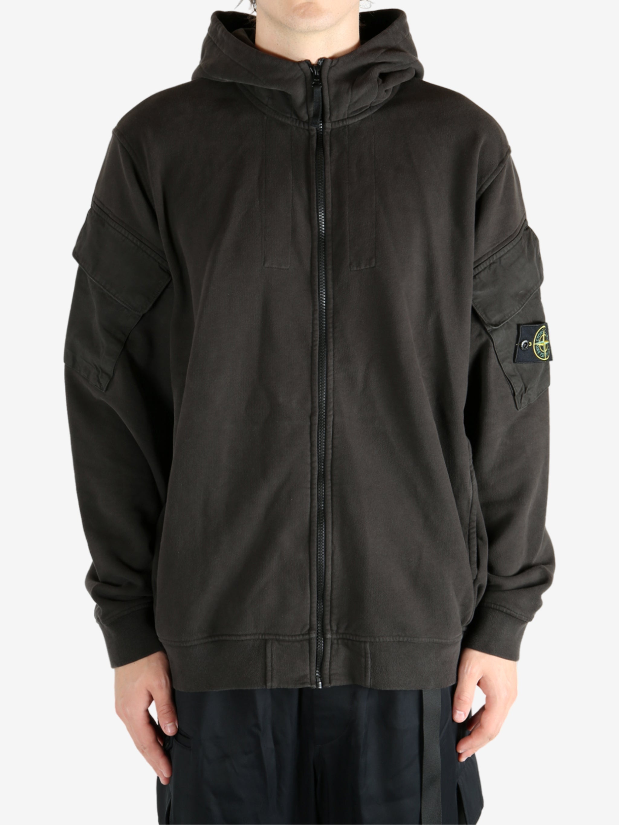 STONE ISLAND - Men Casual Hooded Zip Up Hoodie Sweater - 1