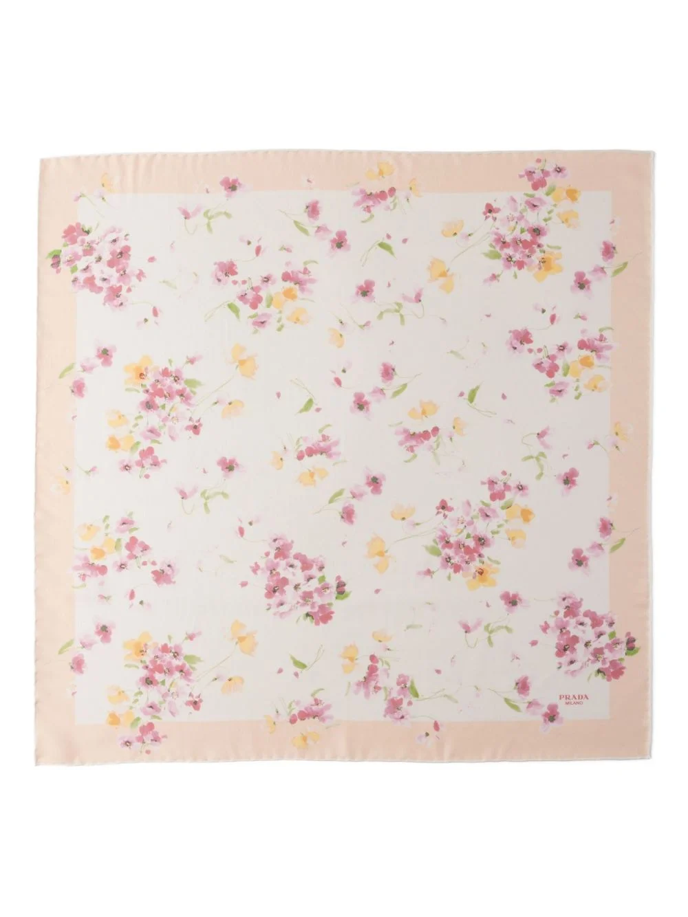 floral-print silk scarf - 1