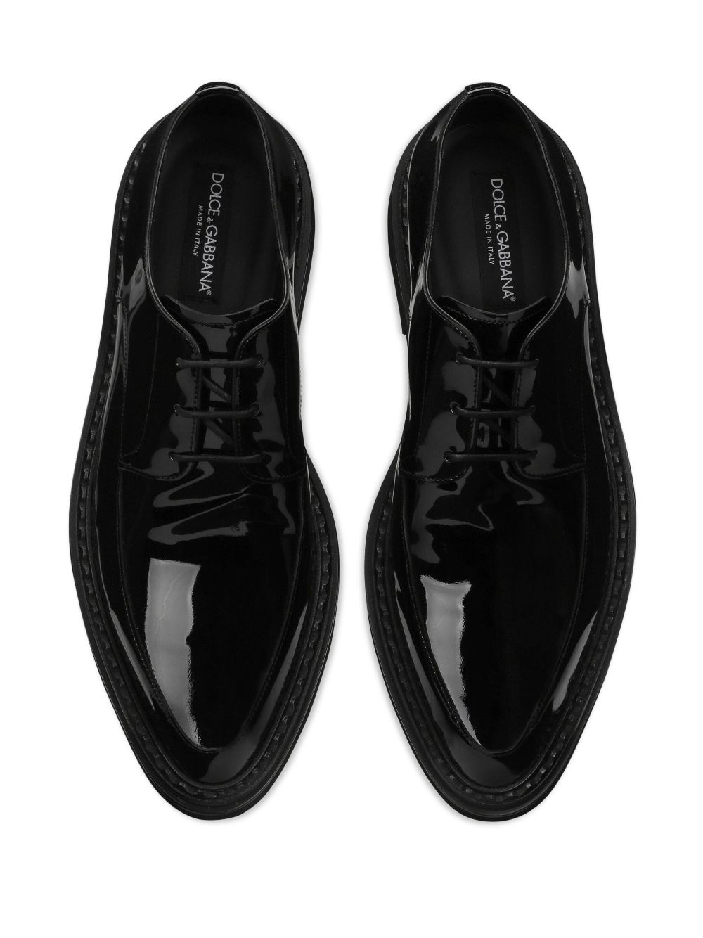Paint leather derby shoes - 4