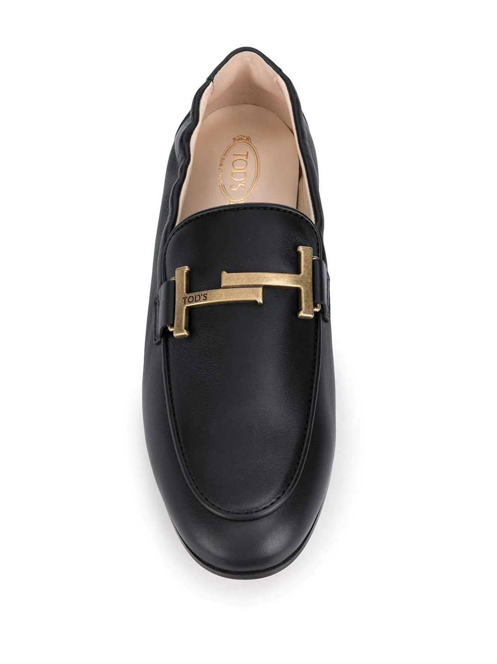 T logo loafers - 4