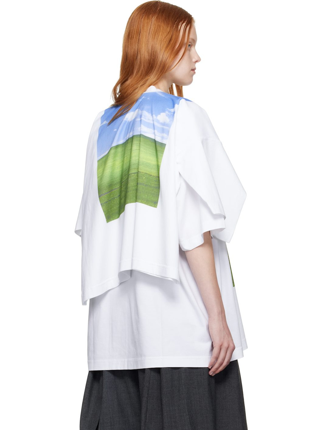 White Desktop Double Layered T-shirt - 3