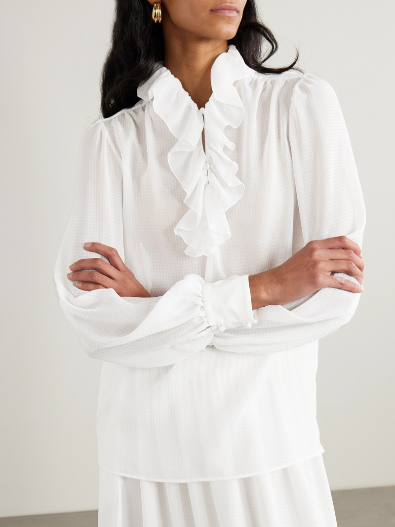 Ruffled Jacquard Blouse 4