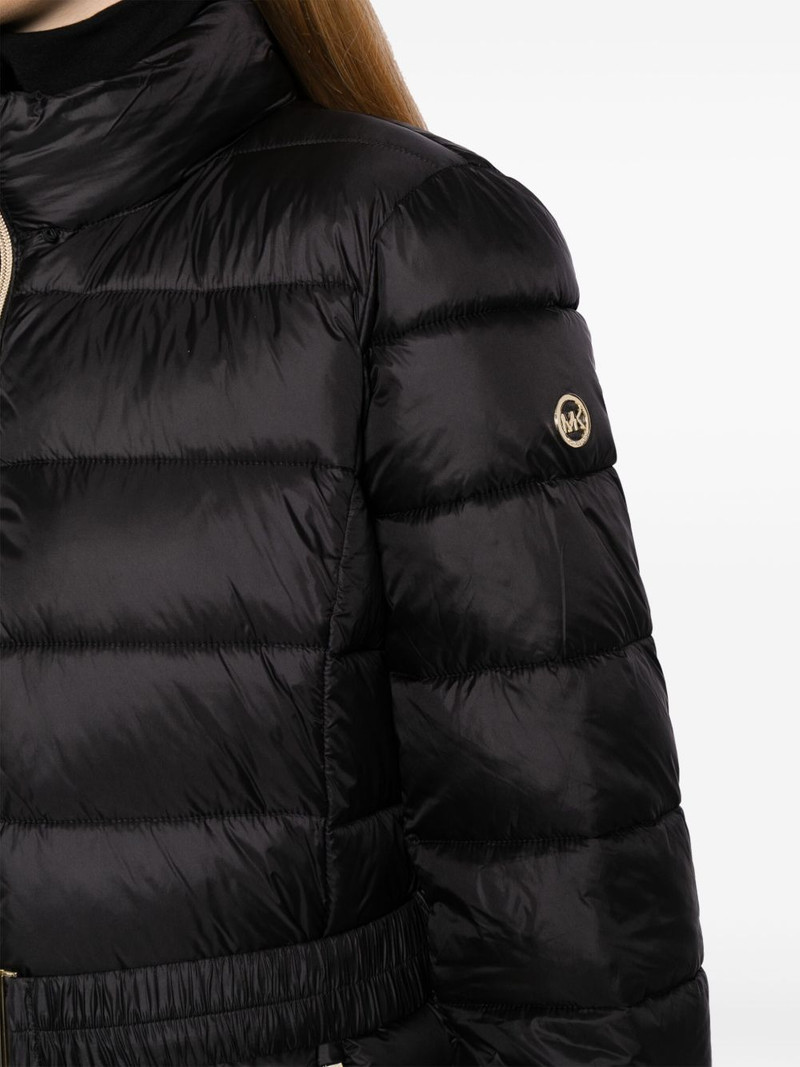 faux-fur collar quilted jacket 6