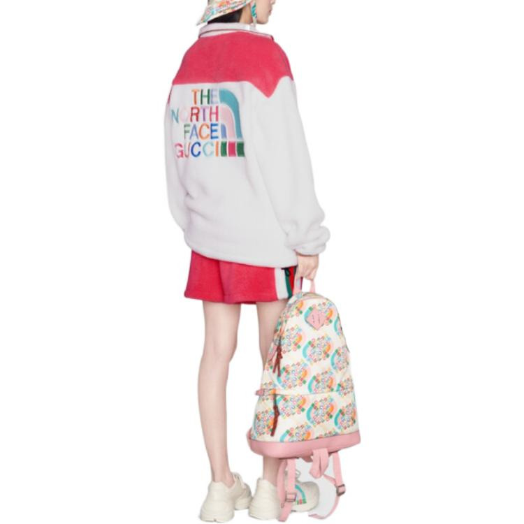 (WMNS) Gucci x The North Face Sweatshirt 'Off White Dark Pink' 673724-XJDUK-9799 - 4