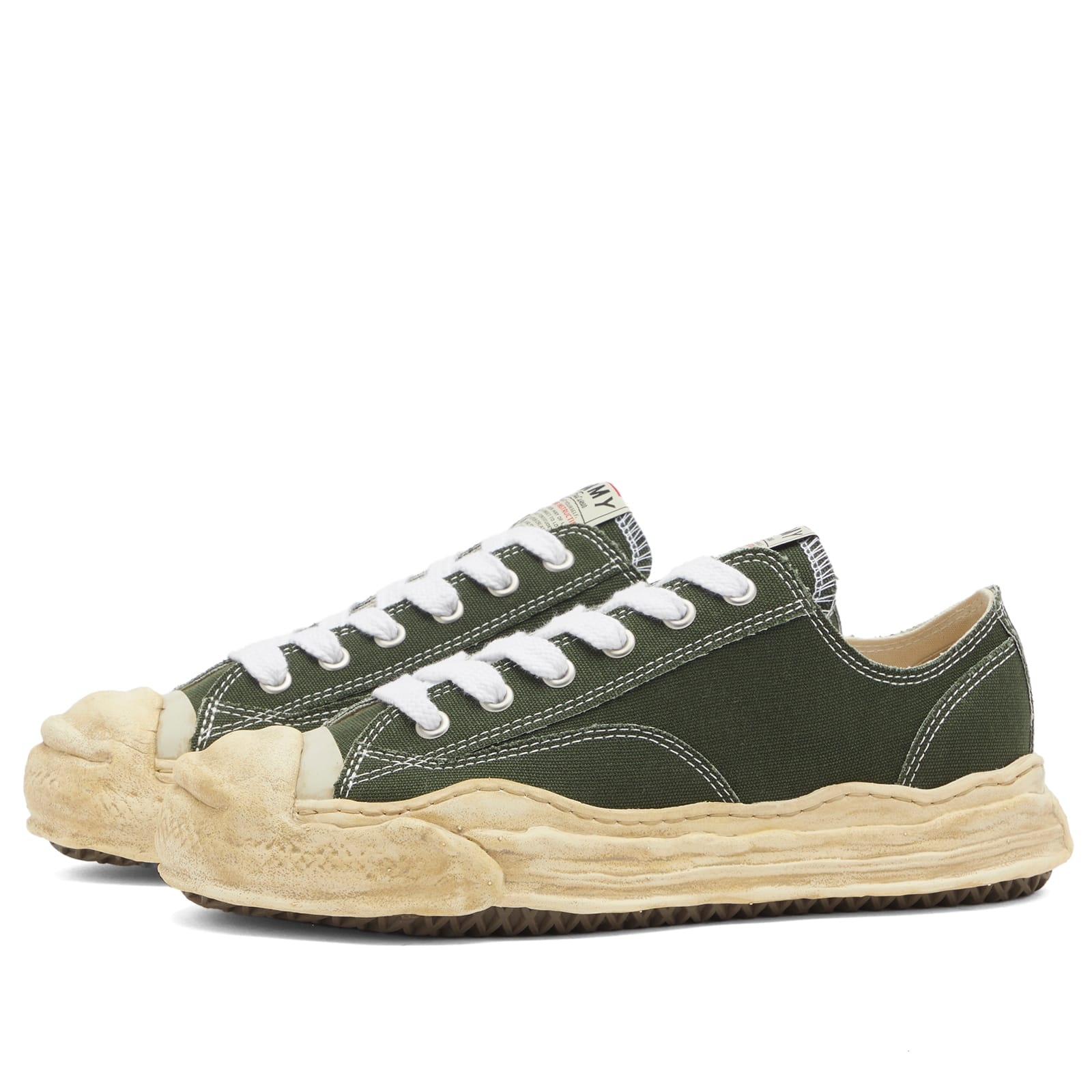 Maison MIHARA YASUHIRO Hank Garment Dyed Low Canvas Sneaker - 2