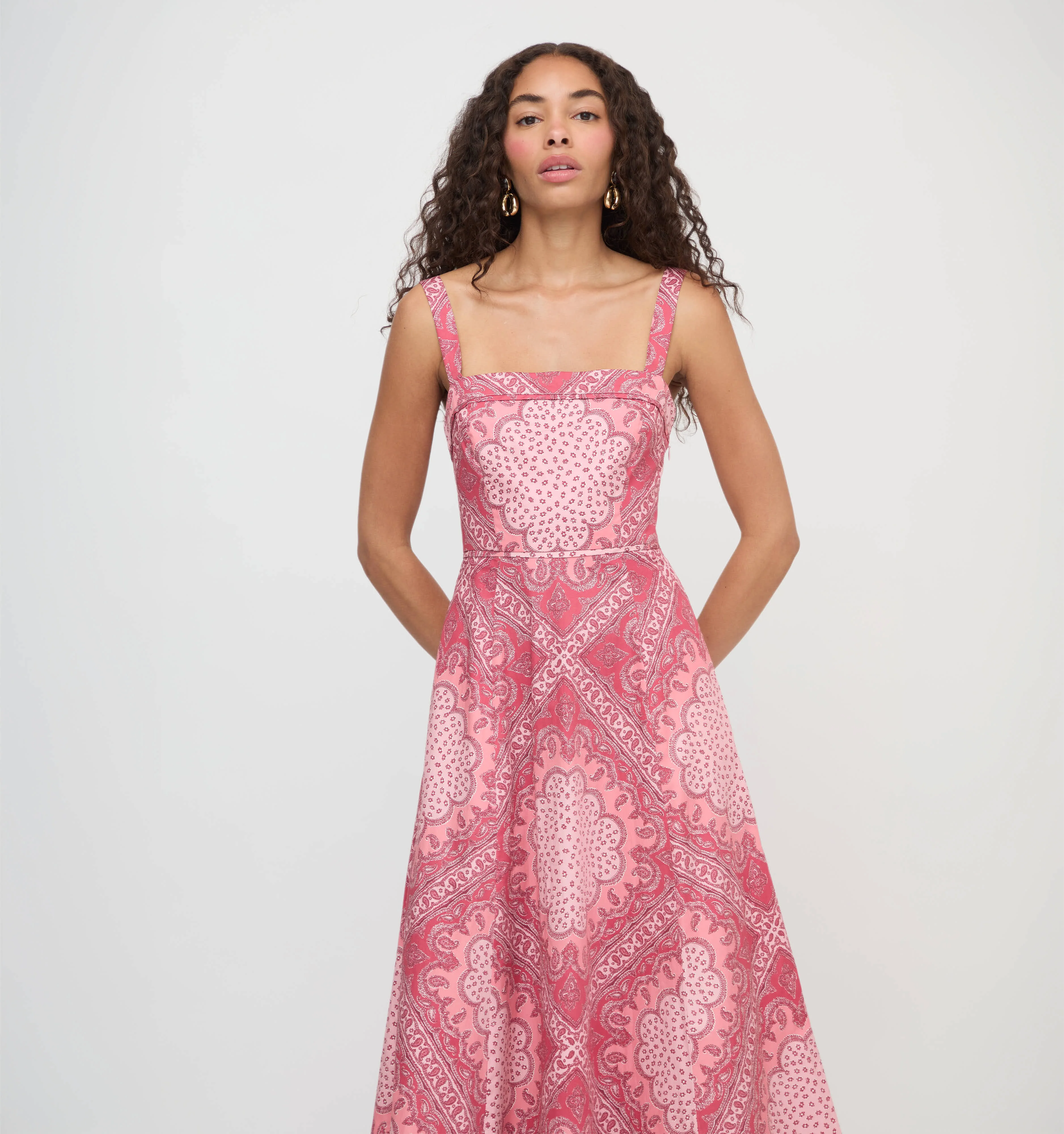 The Ezra Dress - Berry Paisley Scarf - 1