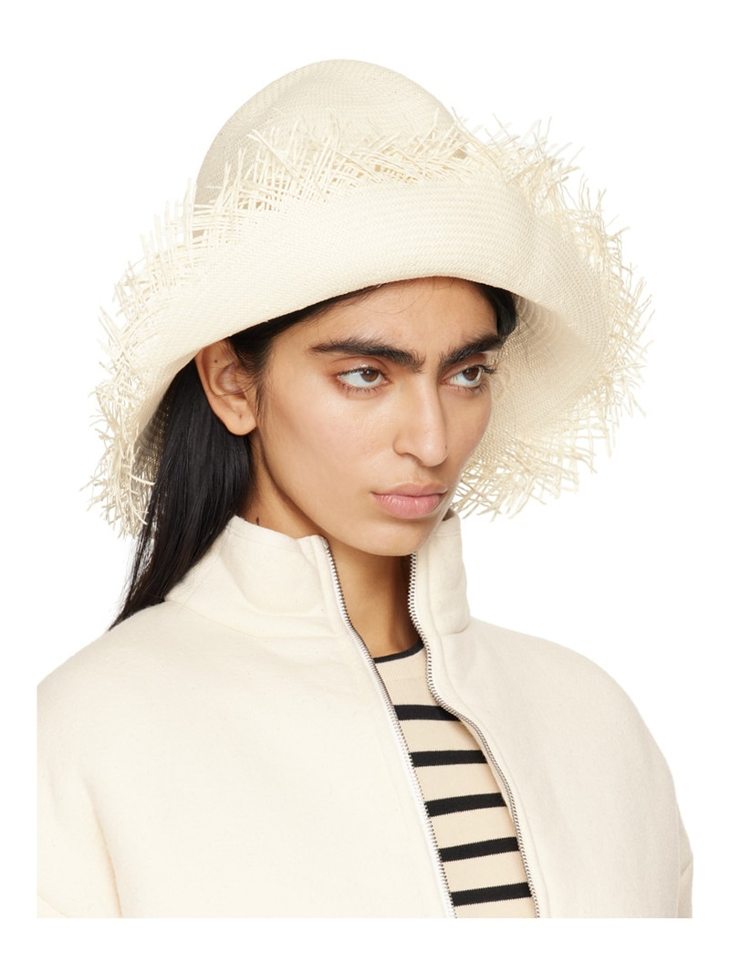 Jil Sander Off-White Fringed Hat outlook