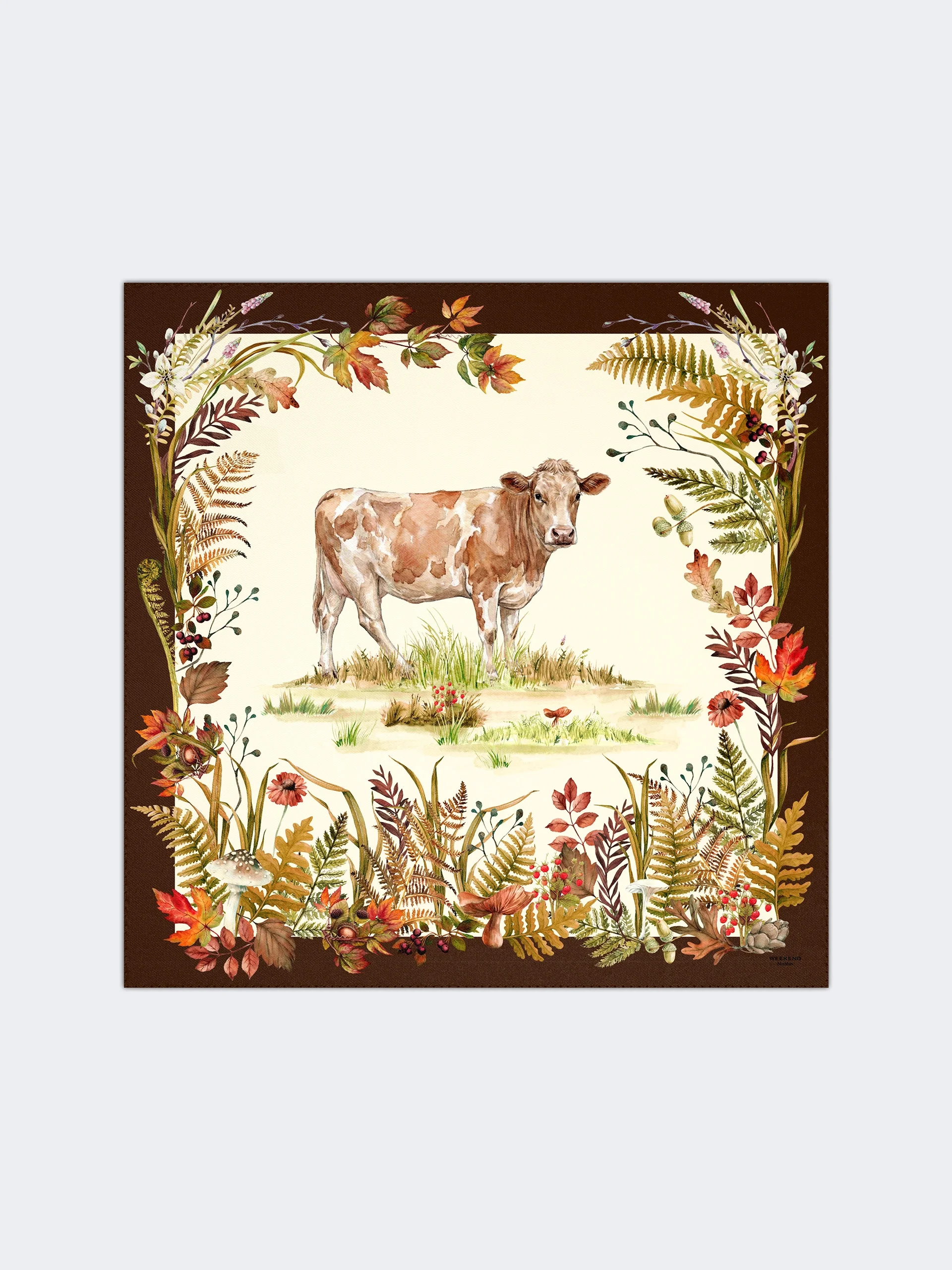 ONESTO Printed silk oversized scarf - BEIGE - 1