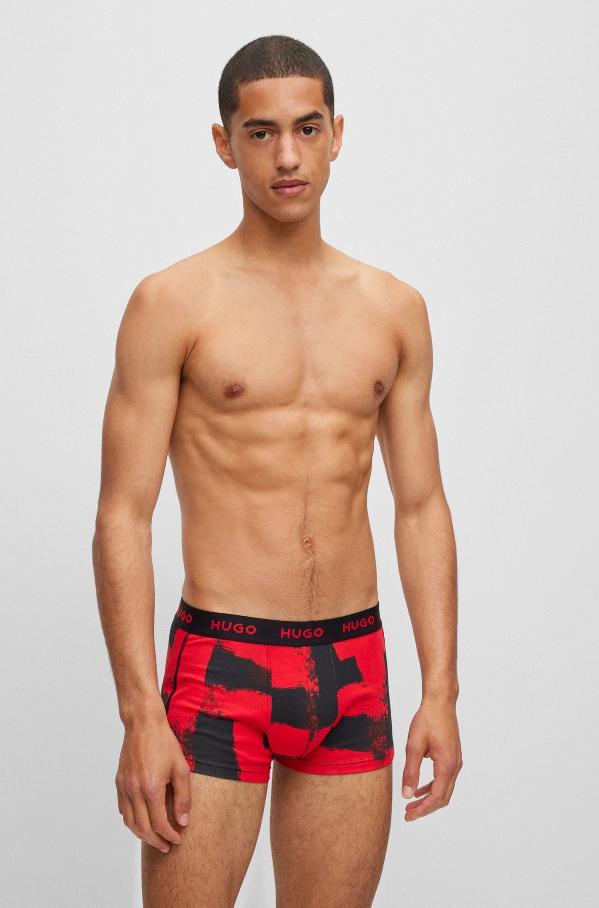 TRIPLE-PACK OF STRETCH-COTTON TRUNKS WITH LOGO WAISTBANDS - 2