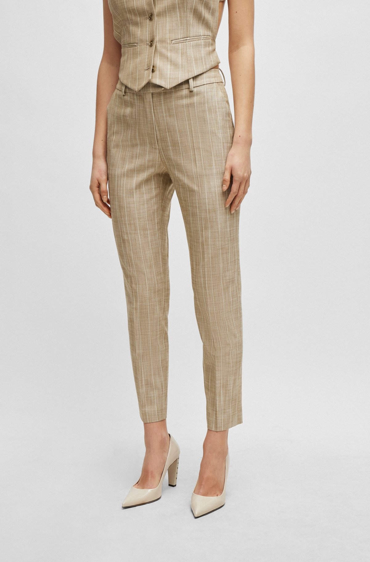 REGULAR-FIT TROUSERS WITH PINSTRIPE PATTERN - 2