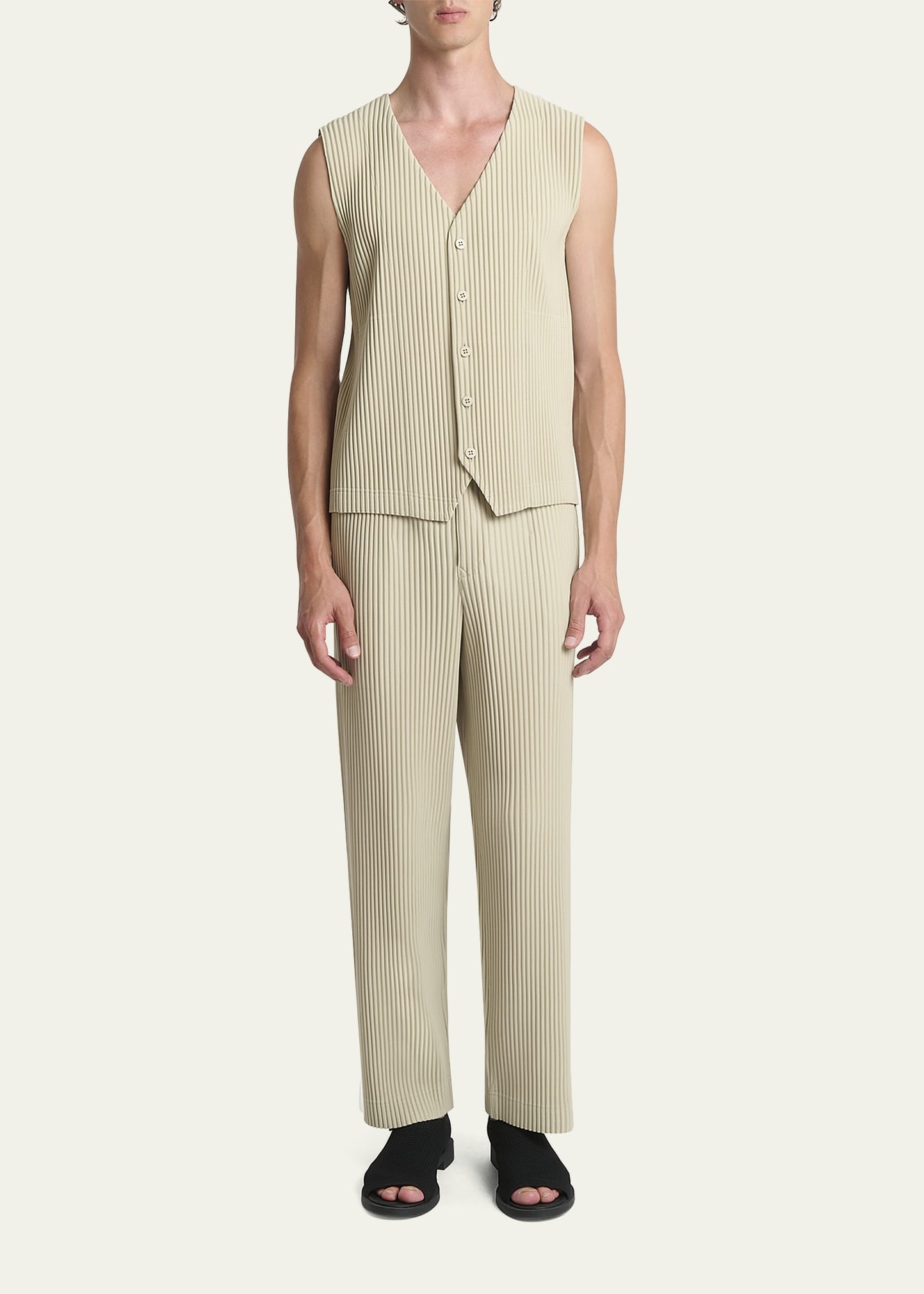 Men's Tailored Pleats Vest - 2