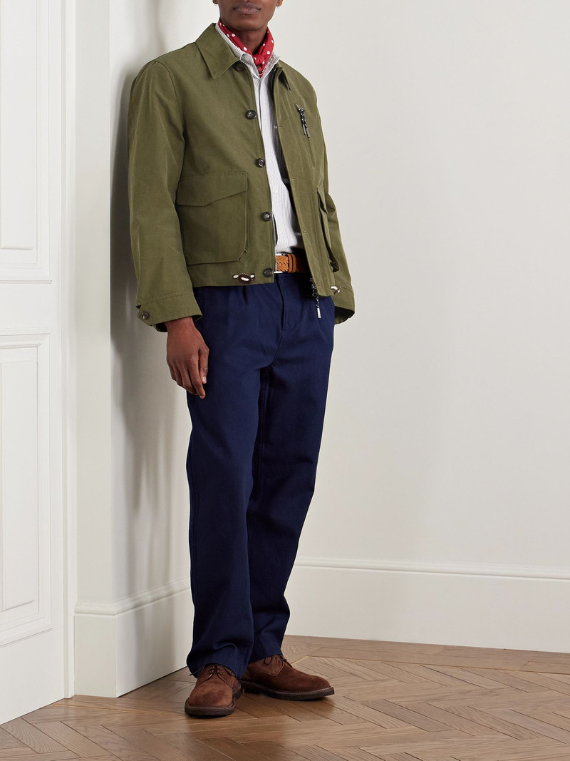 Drake's Cotton and Nylon-Blend Jacket Army green outlook