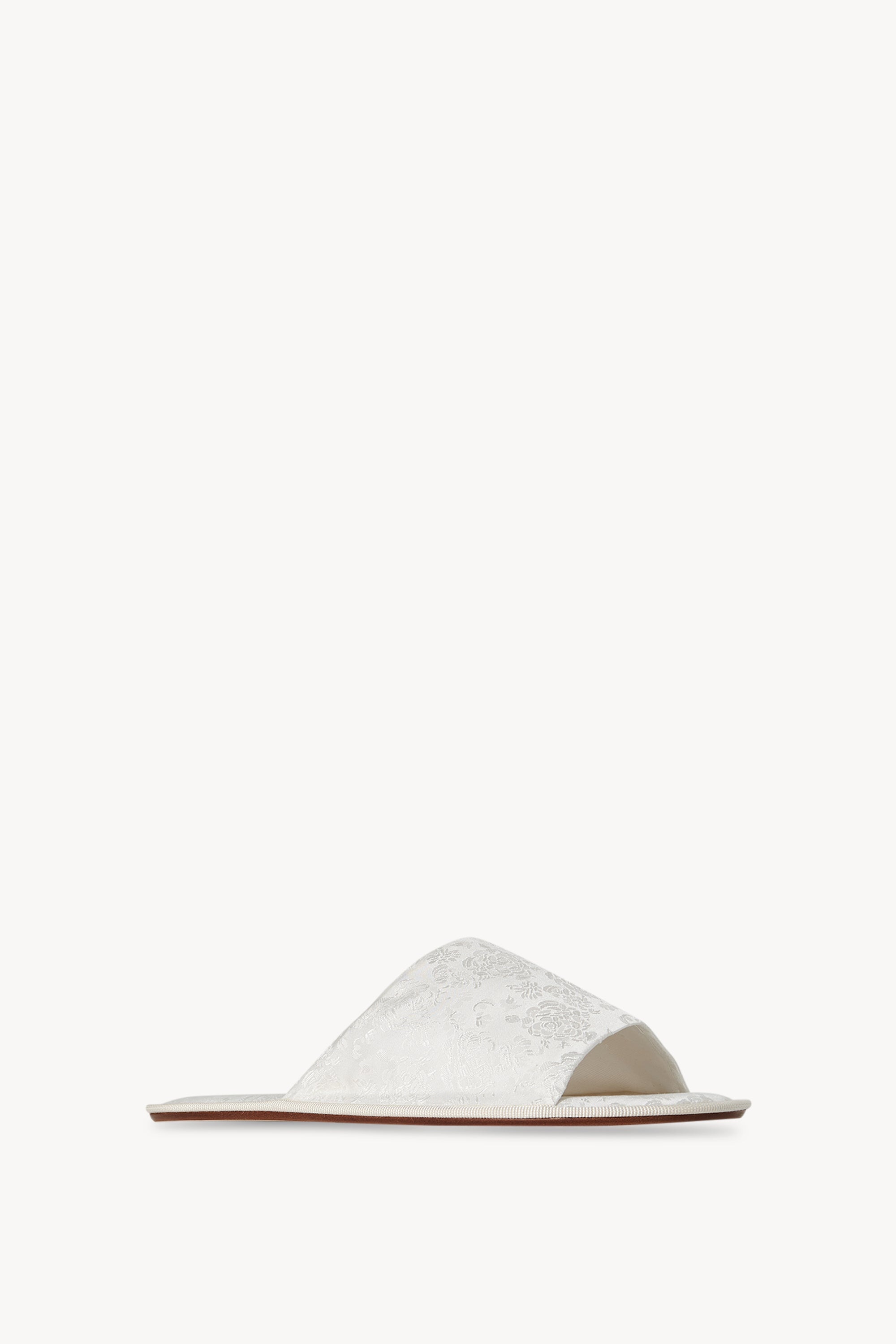 Frances Open Toe Slipper in Silk and Acetate - 2